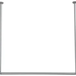 BARRE D ANGLE EN U 80X80X80CM ALUMINIUM CHROME