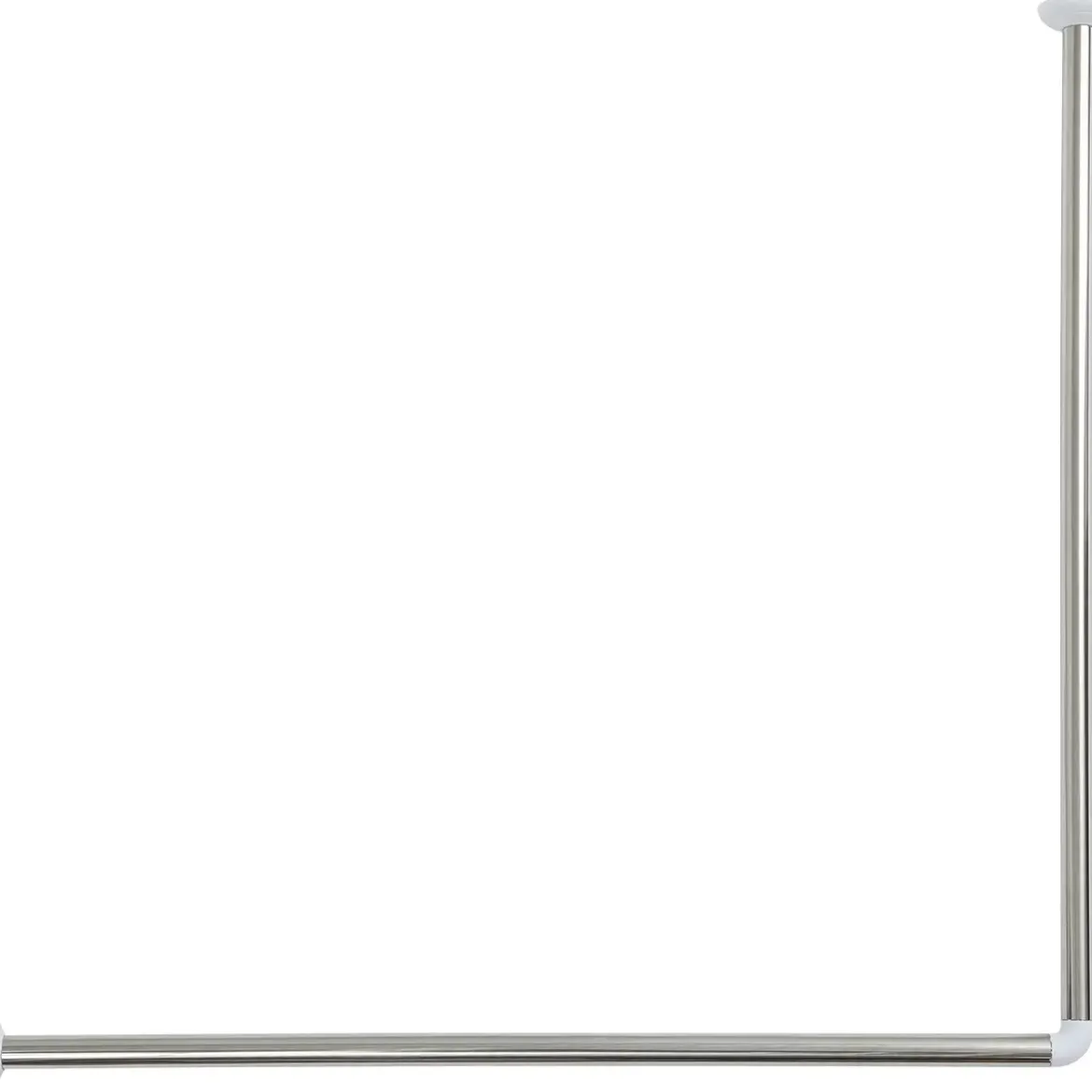 BARRE DE DOUCHE D ANGLE 80X80CM ACIER INOXYDABLE CHROME