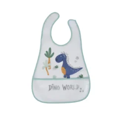 BAVOIR SCRATCH PLASTIQUE POCHE RECUPERATEUR DINO WORLD