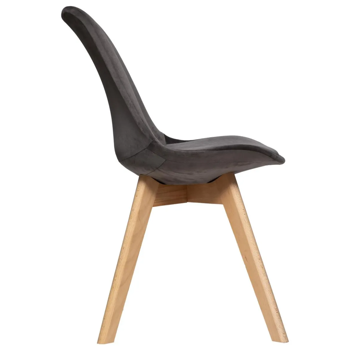 BAYA CHAISE VELOURS GRIS