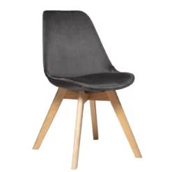 BAYA CHAISE VELOURS GRIS
