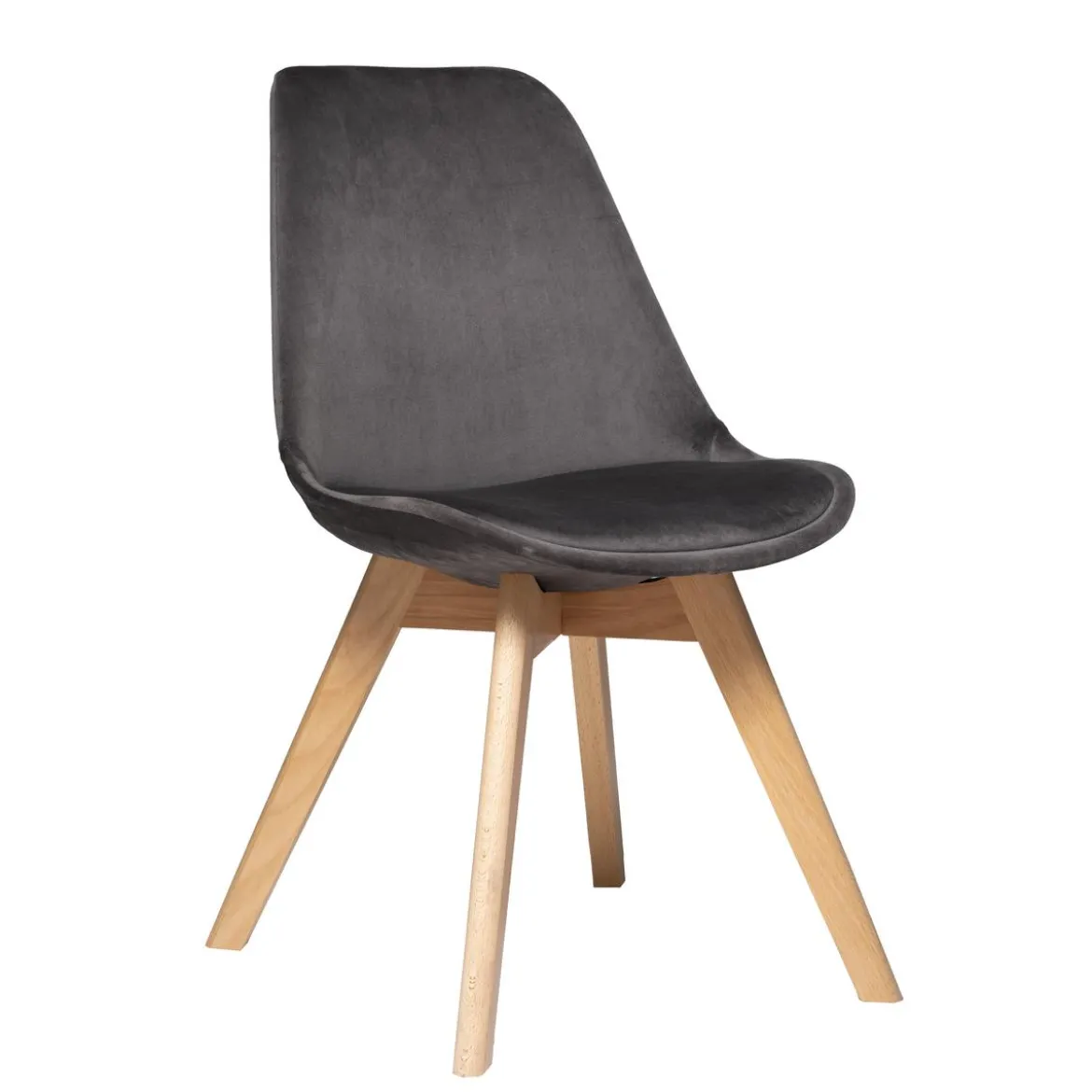 BAYA CHAISE VELOURS GRIS