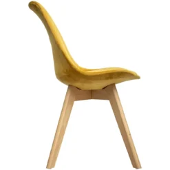 BAYA CHAISE VELOURS OCRE