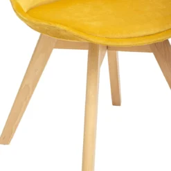 BAYA CHAISE VELOURS OCRE