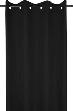 BEA RIDEAU OEILLETS 140X260CM NOIR