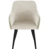 BETTY FAUTEUIL BEIGE BI MATIERE