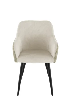 BETTY FAUTEUIL BEIGE BI MATIERE