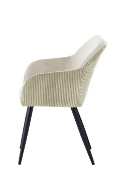 BETTY FAUTEUIL BEIGE BI MATIERE