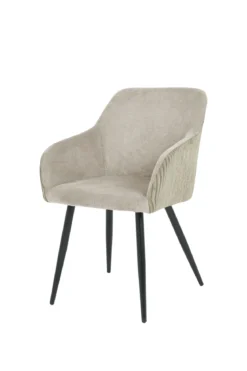 BETTY FAUTEUIL BEIGE BI MATIERE