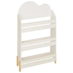 BIBLIOTHEQUE DOUCEUR ORGANIQUE BLANC D.61.5X18.5X100CM