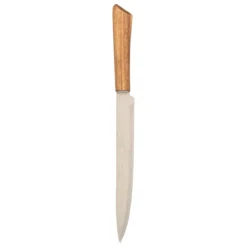 BLOC 5 COUTEAUX LAMES INOX ET MANCHE ACACIA