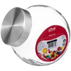 BOCAL BONBONS VERRE INOX 1.5L