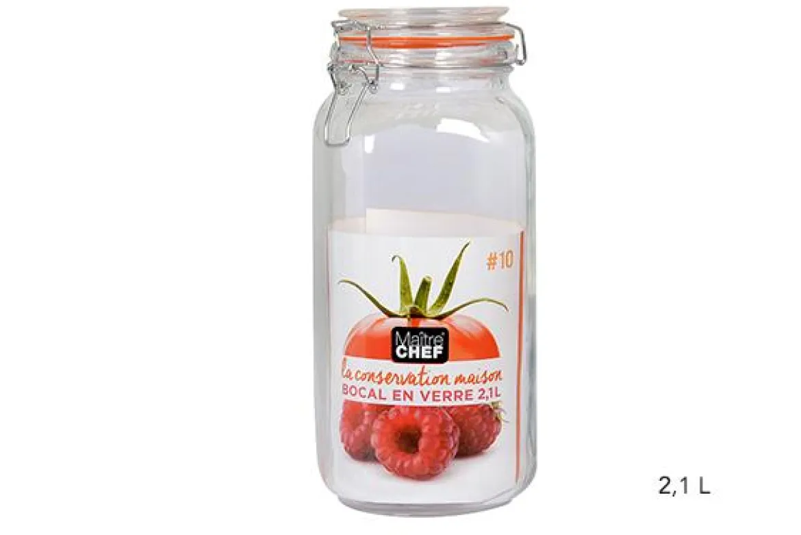 BOCAL HERMETIQUE CLIP METAL 2.1L