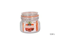 BOCAL HERMETIQUE CLIP METAL 0.5L