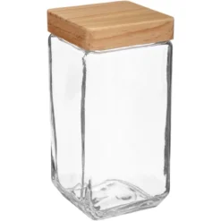 BOCAL VERRE CARRE ET PIN 2L