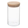 BOCAL VERRE ET BOIS HERMETIQUE 1L
