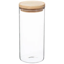 BOCAL VERRE ET BOIS HERMETIQUE 1.3L