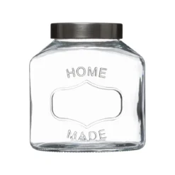 BOCAL VERRE ET INOX OVAL 1L
