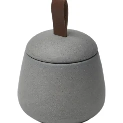 BOITE A COTONS MAT GRES GRIS