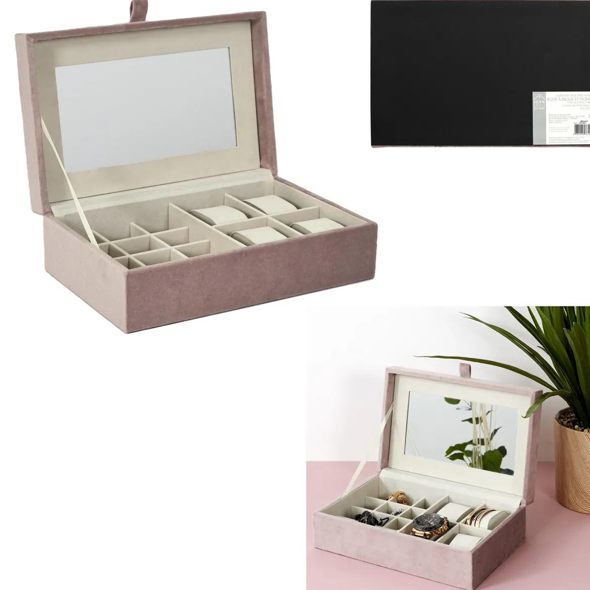 BOITE A BIJOUX ET MONTRES EN VELOURS