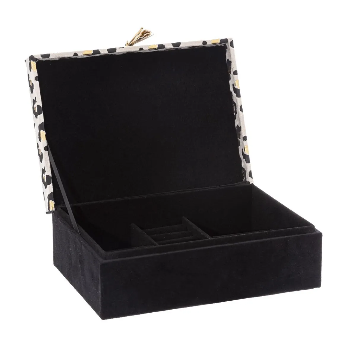 BOITE A BIJOUX IMPRIMEE LEOPARD 21CM