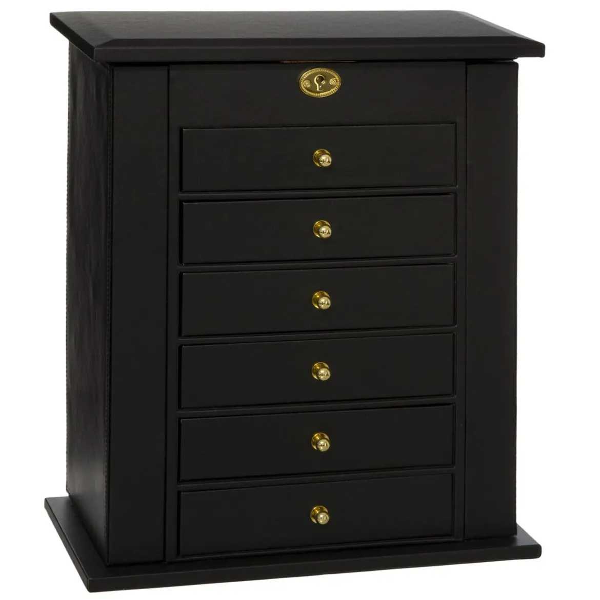 BOITE A BIJOUX NOIR TIROIR H.36CM