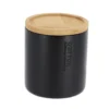 BOITE A COTON POLYRESINE COUVERCLE BAMBOU NOIR BAMBOU