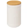 BOITE A SUCRE NATUREO CERAMIQUE COUVERCLE BAMBOU BLANC