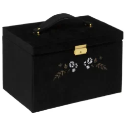BOITE BIJOUX VELOURS NIGHT NOIR