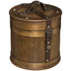 BOITE BOIS BRUCE MARRON D.21X20.5CM