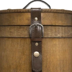 BOITE BOIS BRUCE MARRON D.21X20.5CM