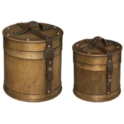 BOITE BOIS BRUCE MARRON D.26X25CM