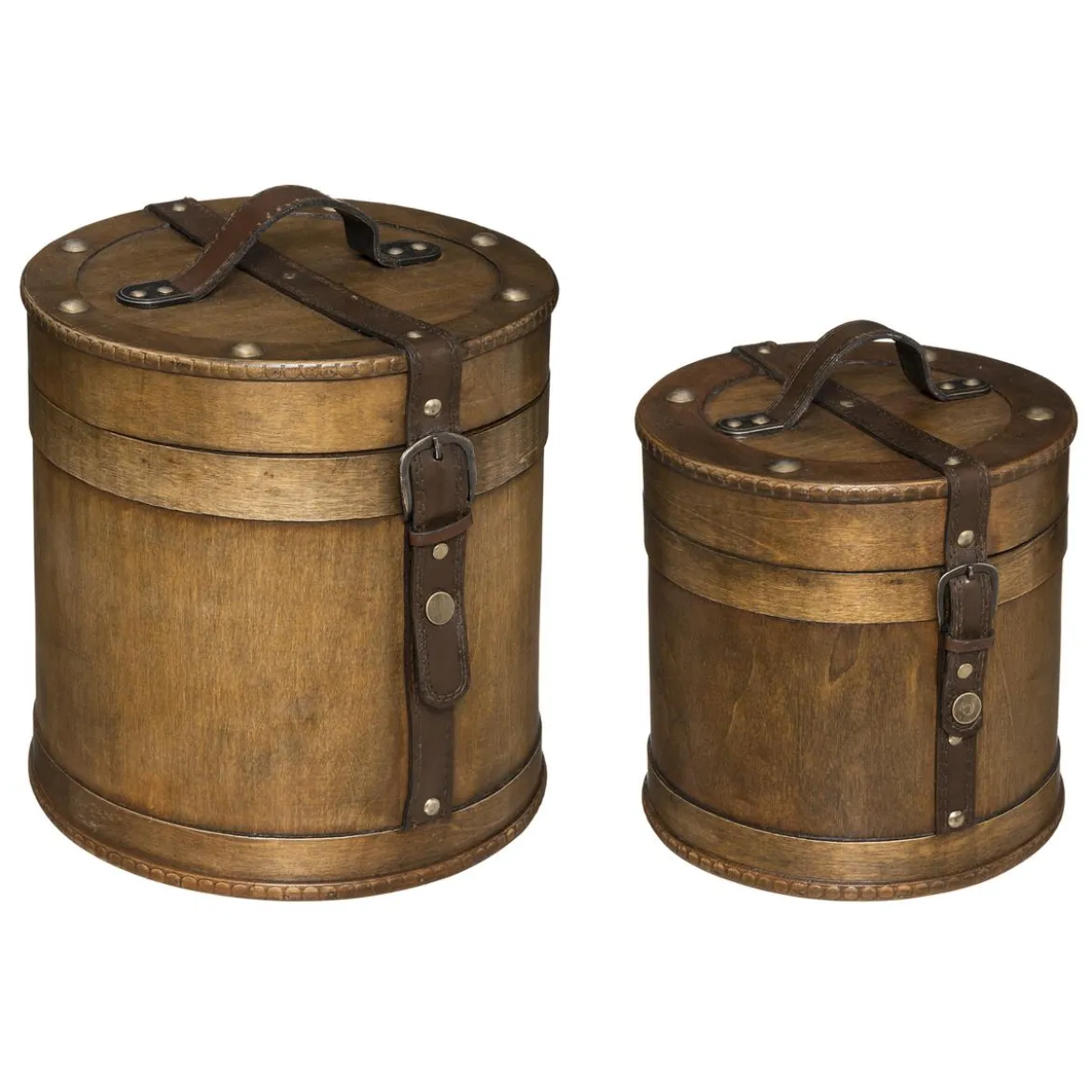 BOITE BOIS BRUCE MARRON D.26X25CM