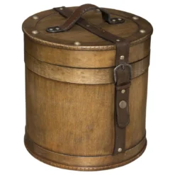 BOITE BOIS BRUCE MARRON D.26X25CM