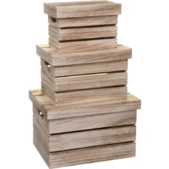 BOITE CAGETTE BOIS D.32X22X20CM