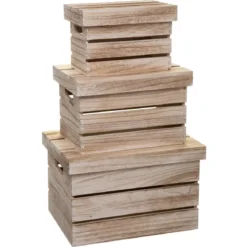 BOITE CAGETTE BOIS D.38X28X24CM
