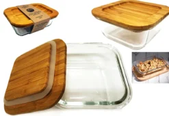 BOITE CARREE VERRE BAMBOU 310ML