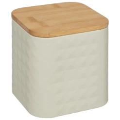 BOITE CARRE METAL BAMBOU SENSIA TAILLE S