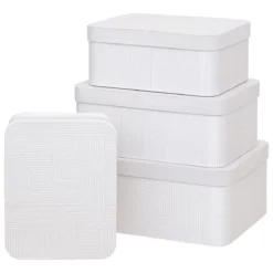 BOITE CARTON POLYBOX ARCHE BEIGE D.30.5X24X12.8CM