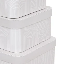 BOITE CARTON POLYBOX ARCHE BEIGE D.30.5X24X12.8CM