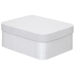 BOITE CARTON POLYBOX ARCHE BEIGE D.30.5X24X12.8CM