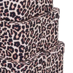 BOITE CARTON POLYBOX LEOPARD D.28X22X11.5CM