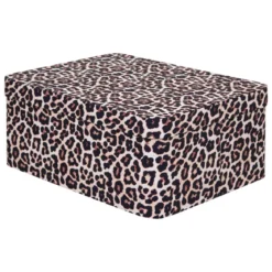 BOITE CARTON POLYBOX LEOPARD D.28X22X11.5CM