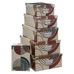 BOITE COINS METAL ABSTRAIT D.44X31X15CM