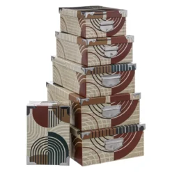BOITE COINS METAL ABSTRAIT D.32X21.5X11.8CM
