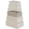 BOITE COINS METAL CROCO TAUPE 44X31X15CM