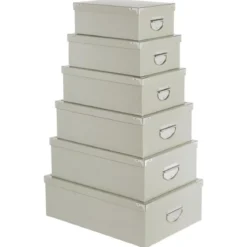BOITE COINS METAL GRIS 48X33.5X16CM
