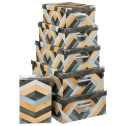 BOITE COINS METAL MARQUETERIE D.48X33.5X16CM