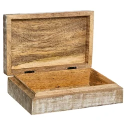 BOITE DECO RECTANGLE BOIS RITUAL D.21X14X6CM