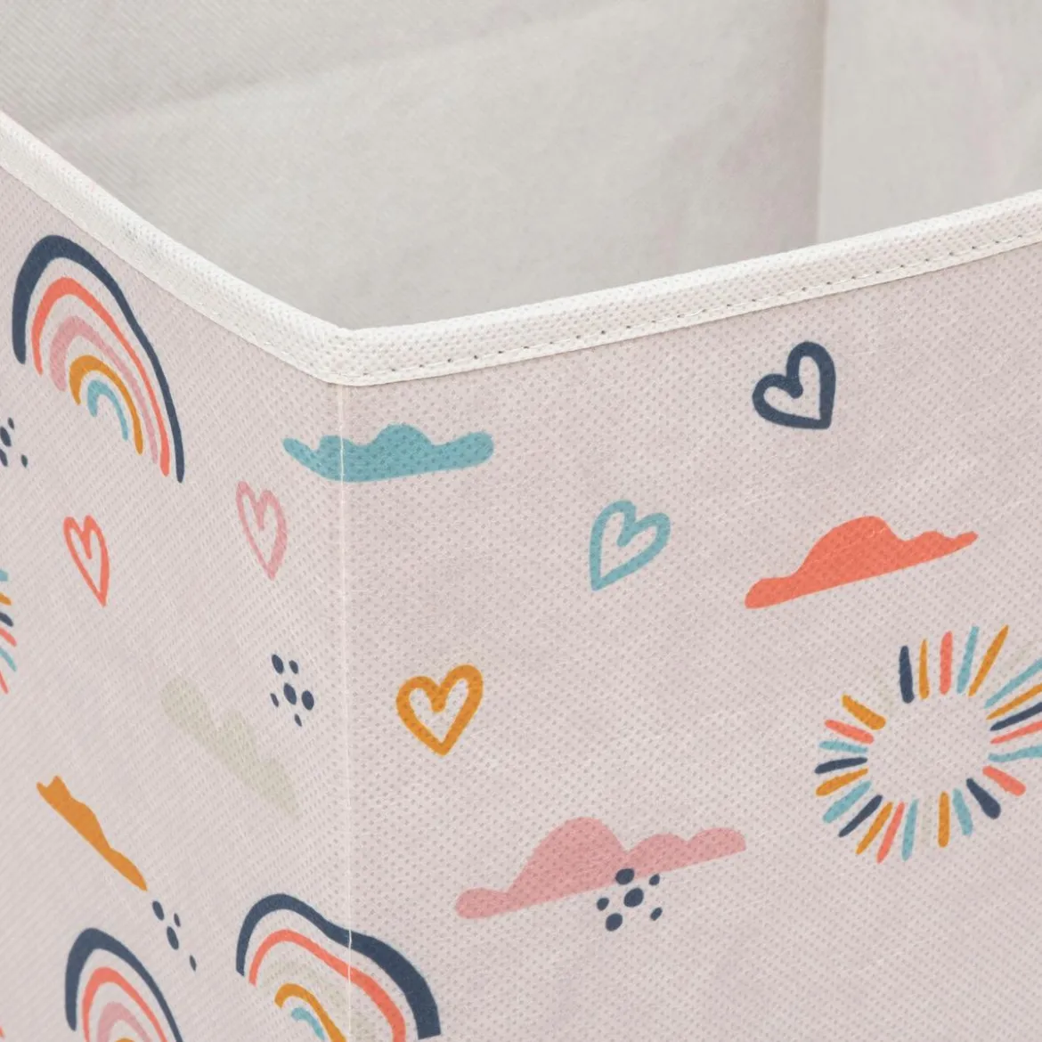 BOITE DE RANGEMENT ARC EN CIEL AOP 29X29CM